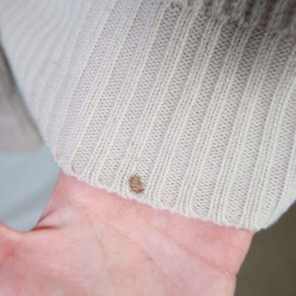 Wilfred Free Aritzia tan cream ribbed knit wool pullover sweater XS - Picture 8 of 8